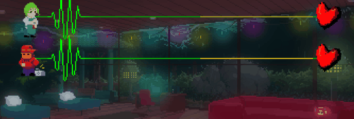 字幕在轨道浮动的中间出现并消失
